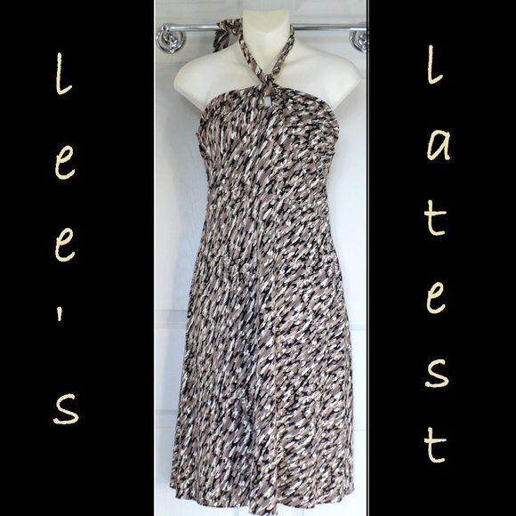 Ann Taylor Dresses & Skirts - Ann Taylor Halter Dress Knit Camo/Animal Print S
